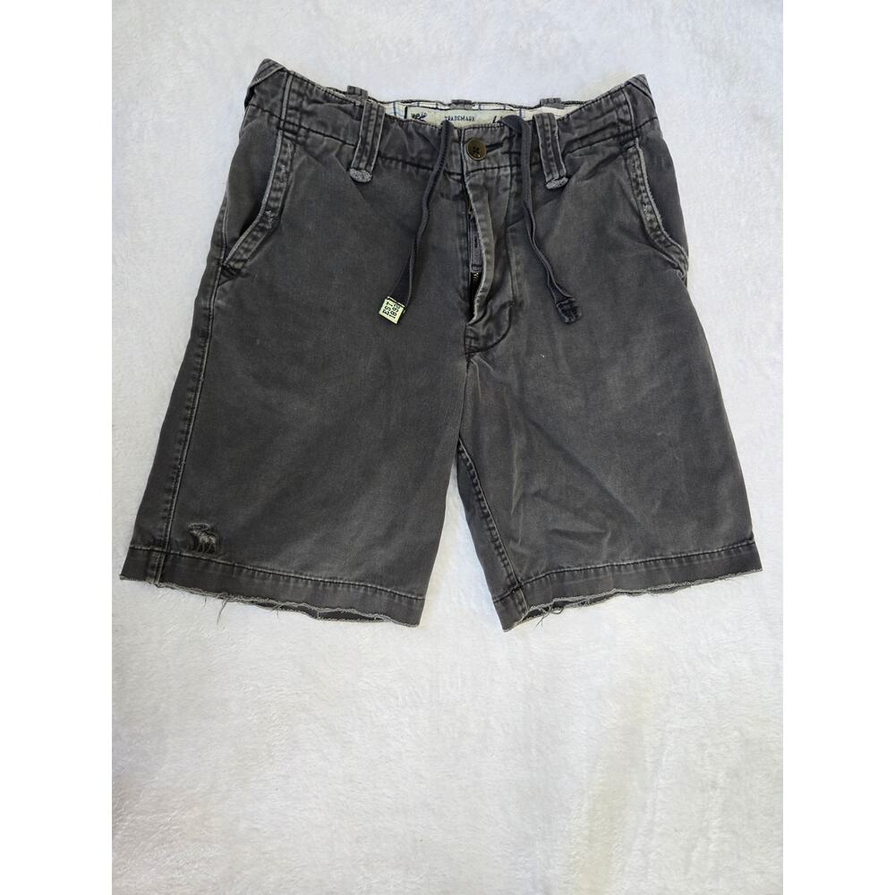 Abercrombie Fitch Kids Denim Shorts Boys 12 Gray Drawstring Casual Jean
